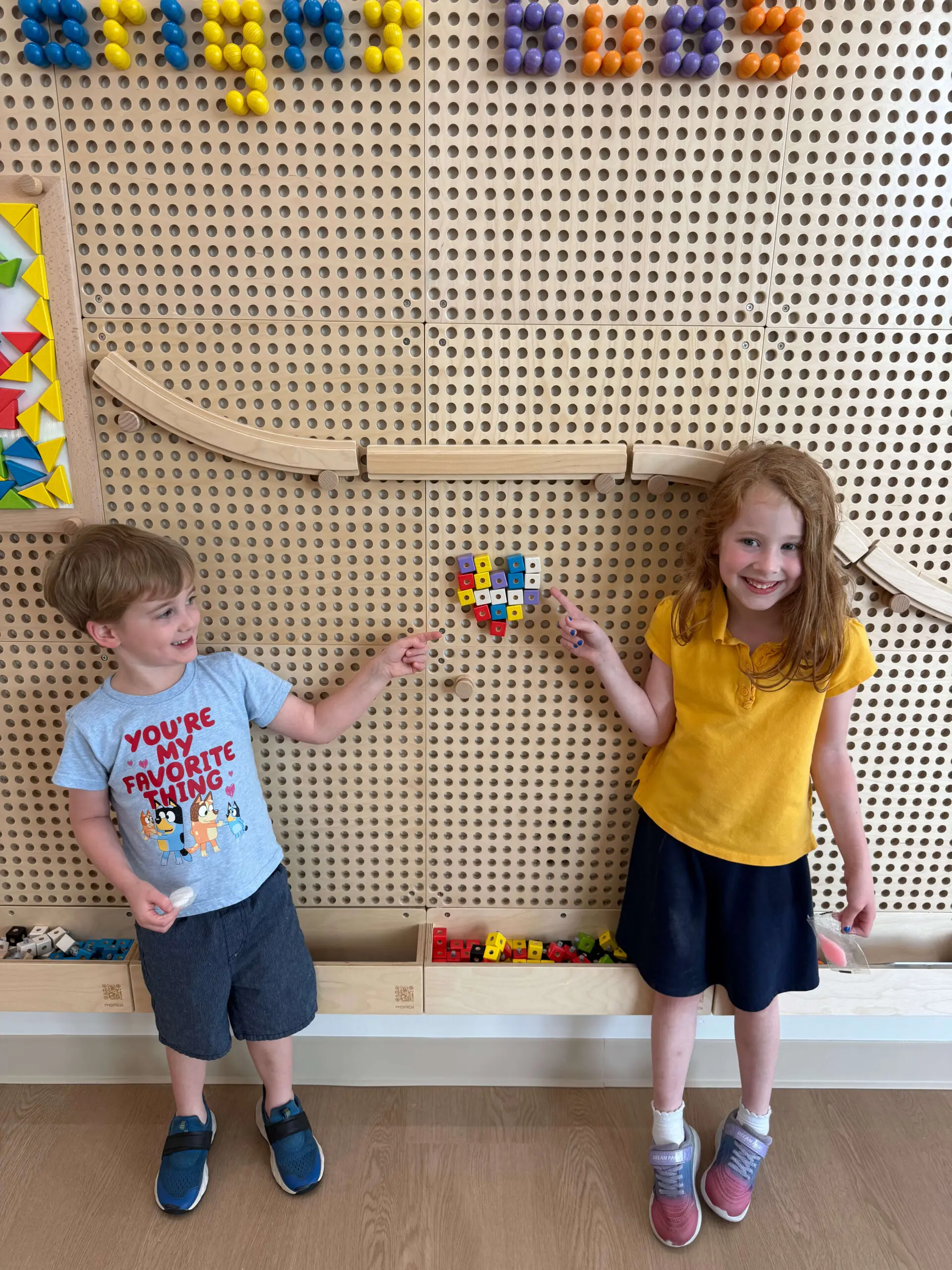 Two happy children at Bright Buds Dental